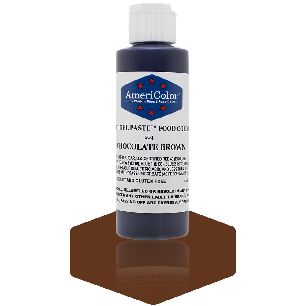 Americolor 4.5 Oz Chocolate Brown Soft Gel Paste