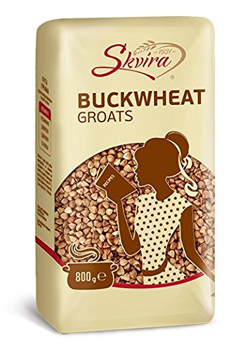 Skvira Buckwheat Groats Roasted Gluten Free Gmo Free 800 Gr / 28.22 Oz Grechka Product Of Ukraine (4 Pack)