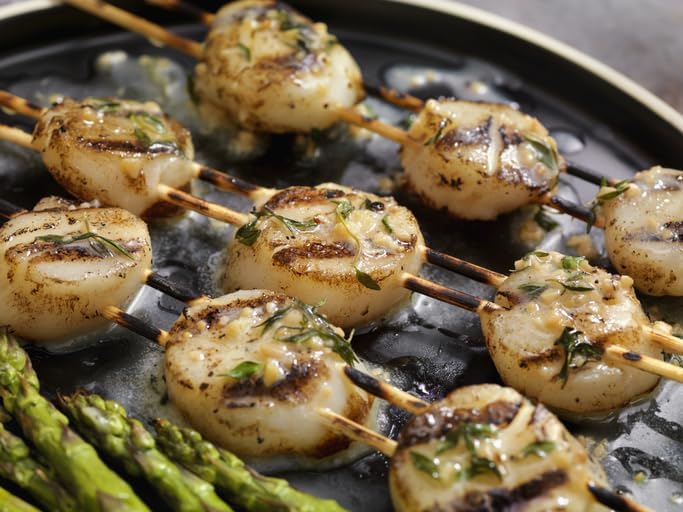 New York Steak & Seafood Jumbo Scallops - Frozen Sea Scallops - Wild Caught Fresh Dry Scallops Without Water Added (20 Lbs. Scal