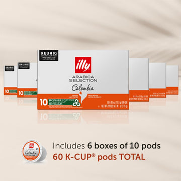 Illy Coffee K Cups - Coffee Pods For Keurig Coffee Maker - Colombia Medium Roast - Notes Of Fruit - Bold, Flavorful & Full-Bodie