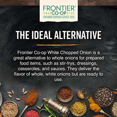 Frontier Chopped Onion, 1 Pound, Dried & Chopped Sweet White Onion, Kosher, Sustainably Grown