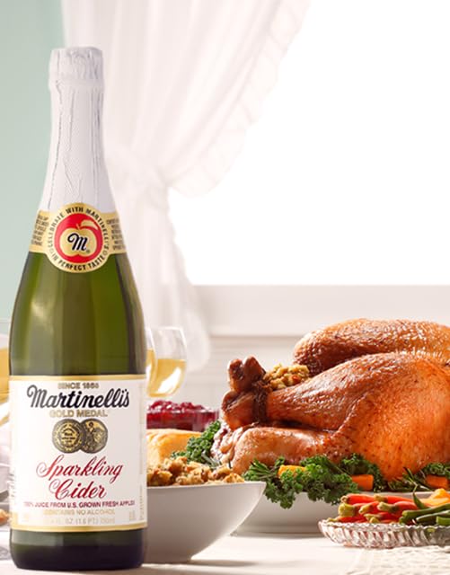 Martinellis Sparkling Cider Mini Bottles, 8.4 oz - 12 Pack - Non- ic Apple Cider