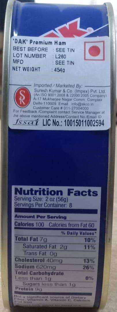 DAK Premium Ham in a Can, 16oz (Pack of 3)
