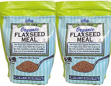 Trader Joes Organic Flaxseed Meal 1Lb (16 Oz) - 2-Pack