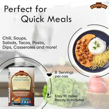 Keystone Meats All Natural Heat And Serve Canned Chicken 14.5 Oz Fully Cooked Canned Meat Shelf Stable Emergency Survival Canned