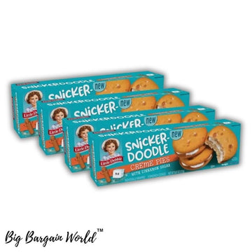 Snicker-New Doodle Creme Pies With Cinnamon Sugar 4 Pack