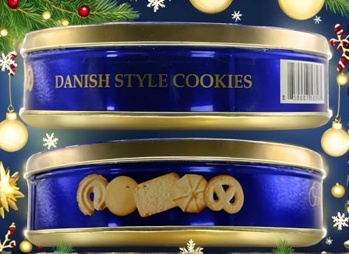 Heavenly Bites Danish Style Butter Cookies In Metal Tin 12 Ounce (12 Pack)
