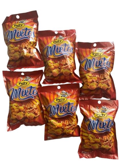 Pelly Mixto Flavored Snacks 1.5 oz (6 Packs) - Cuban Salty Snack Treat - Savory & Crunchy Variety Snack