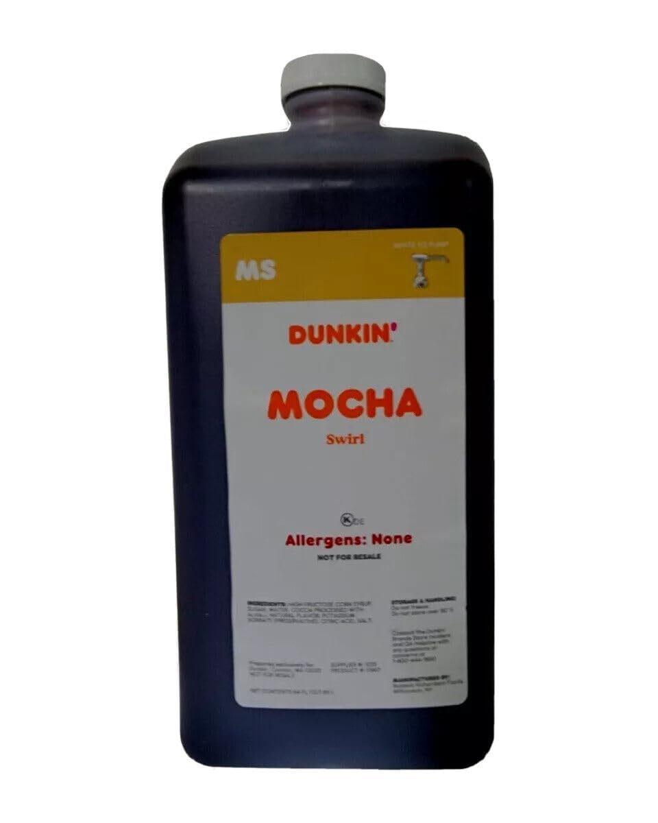 Dunkin Donuts Mocha Sauce-Swirl-Syrup 64 Oz Jug (No Pump)
