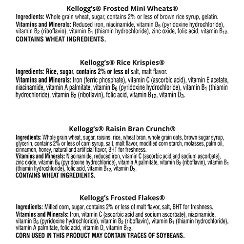 Kellogg'S Cold Breakfast Cereal Cups, Bulk Pantry Staples, Cereal Cups To Go, Variety Pack (24 Cups)