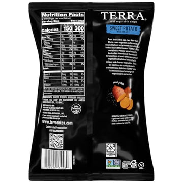 Terra Vegetable Chips, Sweet Potato With Sea Salt Vegetable Chips, 2 Oz (Pack Of 8)
