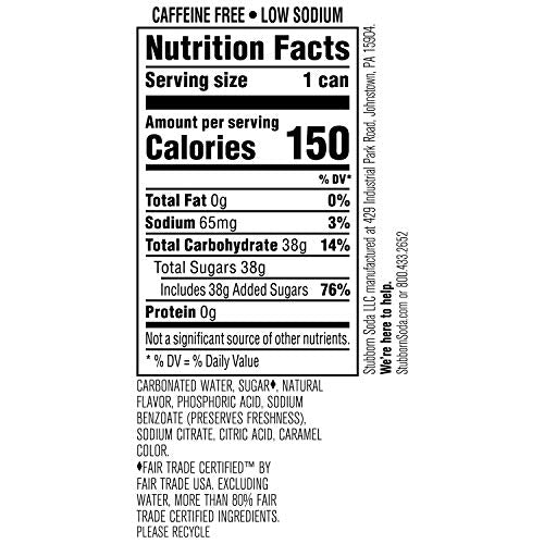 Stubborn Soda, Agave Vanilla Cream Soda, 12Oz Cans, 12 Fl Oz (Pack Of 12)