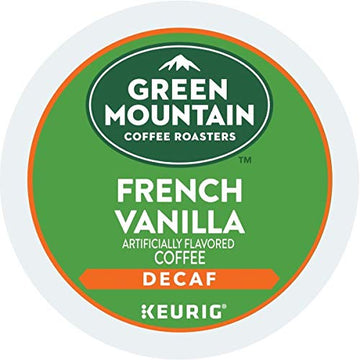 Green Mountain Coffee Roasters French Vanilla Decaf Keurig Single-Serve K-Cup pods, Light Roast Coffee, 72 Count