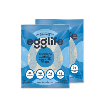 egglife egg white wraps, Everything Bagel, Egg White Wraps, 12 Total Wraps (2-6 Packs) - Gluten Free, Dairy Free, No Flour, Suga