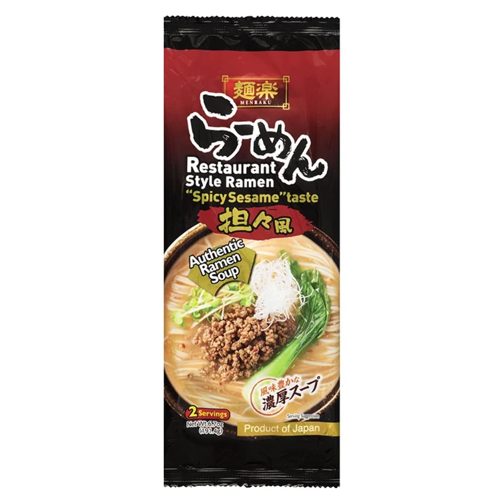 Hikari Menraku Spicy Sesame Ramen Noodles, 6.7 Ounce