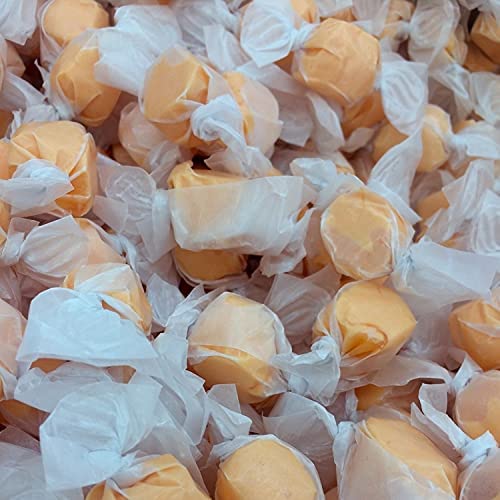 Gourmet Soft and chewy Salt Water Taffy Candies - Individually Wrapped - Bulk bags (Peach, 5 Pound (Pack of 1))