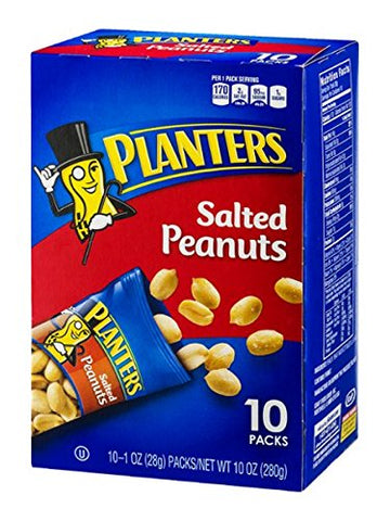 Planters Salted Peanuts - 10 Ct