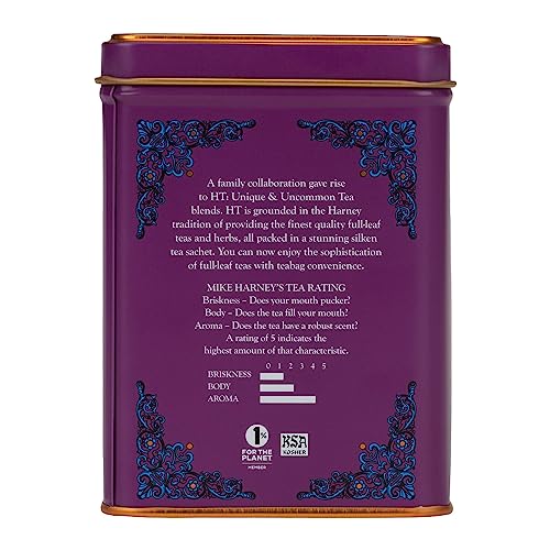 Harney & Sons Indigo Punch Butterfly Pea Flower Tea, 20 Sachets, Fruity Flavors, Model HRN35649