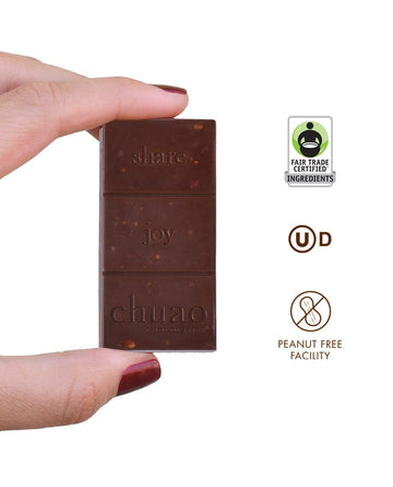 Chuao Chocolatier Pretzel Toffee Twirl Dark Chocolate Mini Bars | Gourmet Chocolate Caramel Artisan European No Preservatives |
