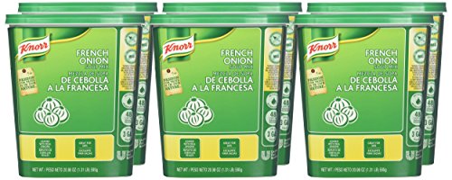 Knorr Professional French Onion Soup Mix Loaded with Real Onions and Beef Fat Just Add Water No Artificial Flavors No added MSG 0g Trans Fat 1.31 Pound (Pack of 6)