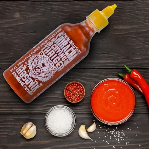 Crying Thaiger Sriracha Chili Sauce In Squeeze Bottle 17 Ounce, Vegan, Gluten Free, Non-Gmo, From Thailand (Pack Of 12)