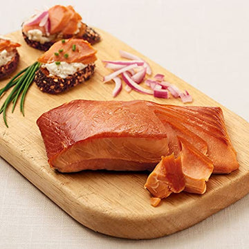 SeaBear Smoked Wild King Salmon Fillet Gift Box - 6oz, Ready to Eat, Shelf Stable, Wild Alaska Salmon