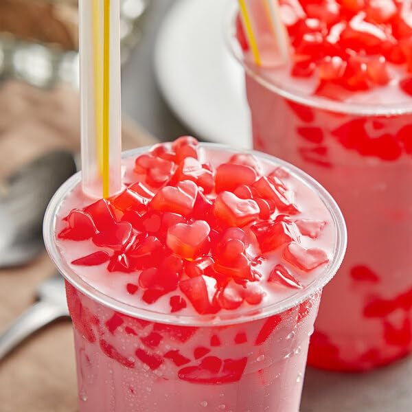 Fanale Coconut Jelly Topping Nata De Coco For Boba Tea | Ice Cream | Yogurt | Smoothie | Milk Tea | Desserts Strawberry Heart Sh