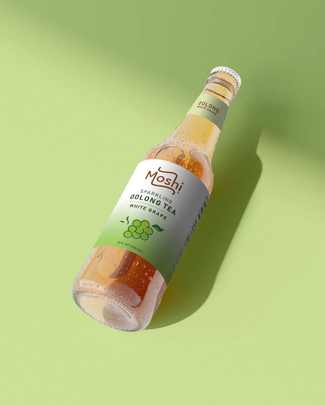 Moshi Sparkling Drinks - White G Oolong Tea - 12 Bottles