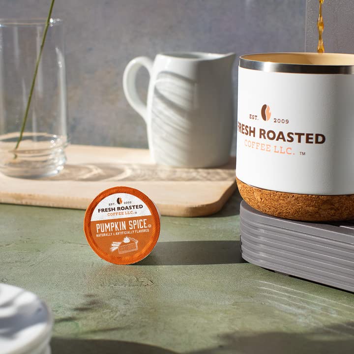 Fresh Roasted Coffee Pumpkin Spice Flavored K-Cup Compatible Coffee Pods 24 Count