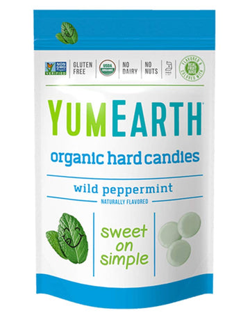 Yumearth Organic Wild Peppermint Hard Candy, 3.3 Ounce (Pack Of 6)