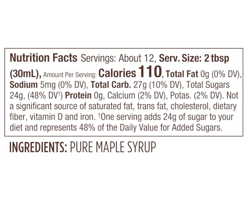 Butternut Mountain Farm Pure Maple Syrup Grade A Amber Rich Pet Bottle, 12 Fl Oz