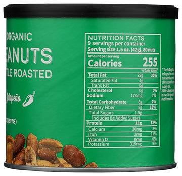 CBS Nuts Organic Kettle Roasted Jalapeno Peanuts, 14 OZ