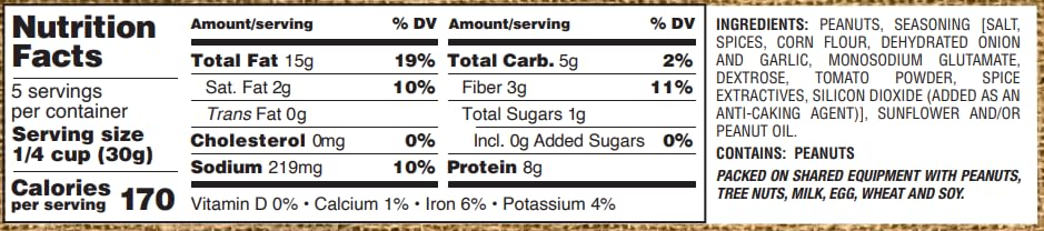 Gurley'S Golden Recipe Hot & Spicy Peanuts, Fiery Flavor, 6 Oz