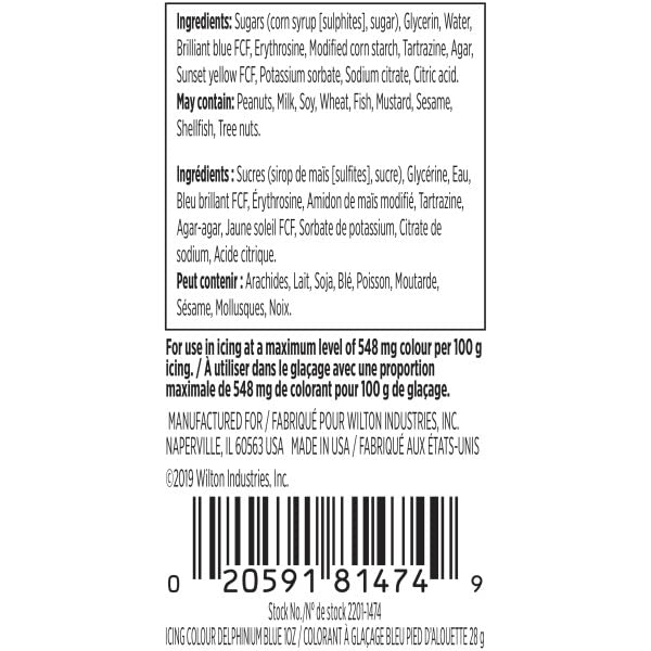 Wilton Icing Colors, 1-Ounce, Delphinium Blue