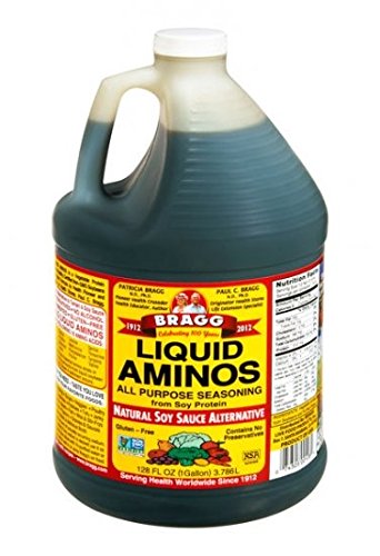 Bragg Liquid Aminos All Purpose Seasoning - Soy Sauce Alternative - Gluten Free, No GMOs, Kosher Certified, 1 Gallon