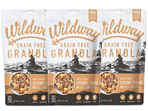 Wildway Coconut Cashew Keto Granola | Grain-Free Certified Gluten-Free Cereal | Vegan, Low Carb | No Sugar Added | Paleo-Friendl