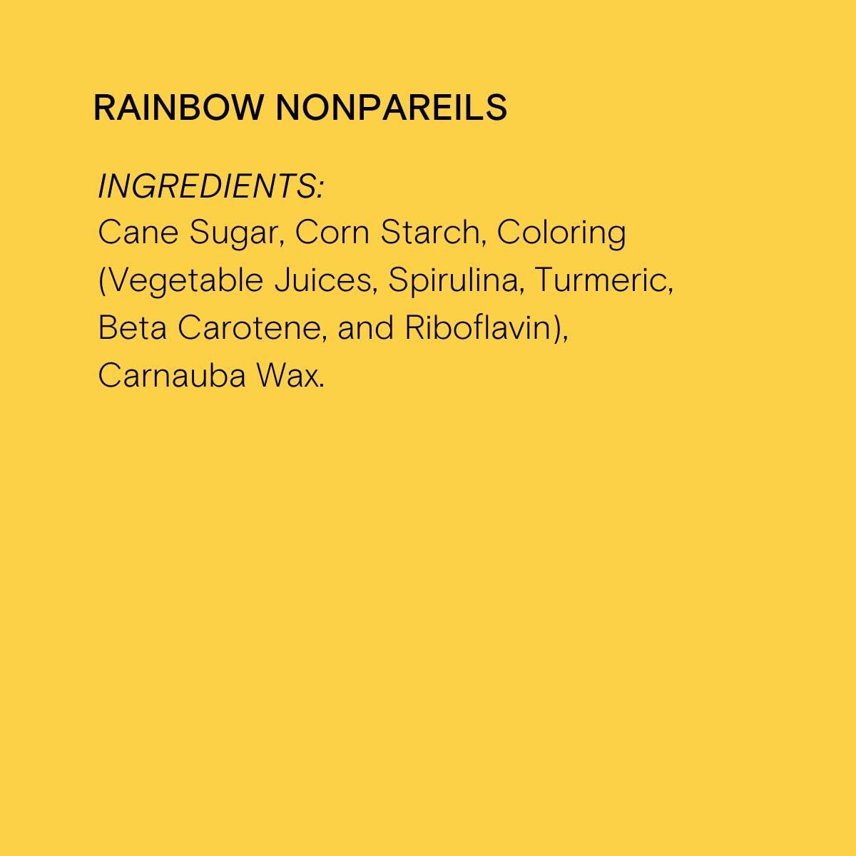 Supernatural Rainbow Nonpareils, Dye-Free Natural Sprinkles, Soy-Free, Gluten-Free, Vegan, Made In Usa, 16Oz