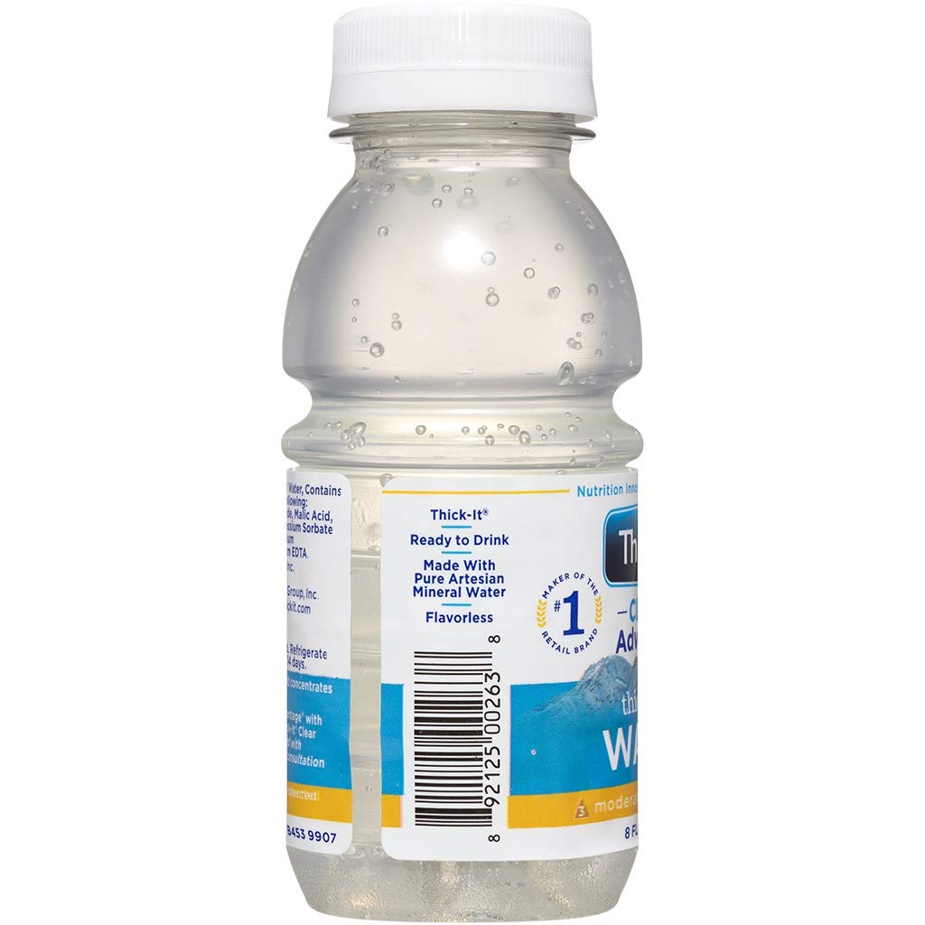 Thick-It Clear Advantage Moderately Thick Water, Honey Consistency, Ready-To-Drink, Digestible Swallowing Aid, Convenient & Ready-To-Use, No Mixing Needed , 8 Oz Bottle (24 Pack)