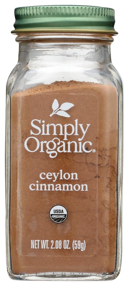 Simply Organic Ground Ceylon Cinnamon, Certified Organic, Vegan | 2.08 oz | Pack of 6 | Cinnamomum verum J. Presl