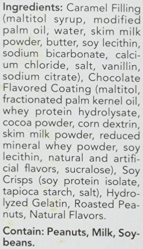 ProtiDIET Chocolate and Caramel Crispy Bites - High Protein, Gluten Free, Low Sugar Snacks - 7 Count Box