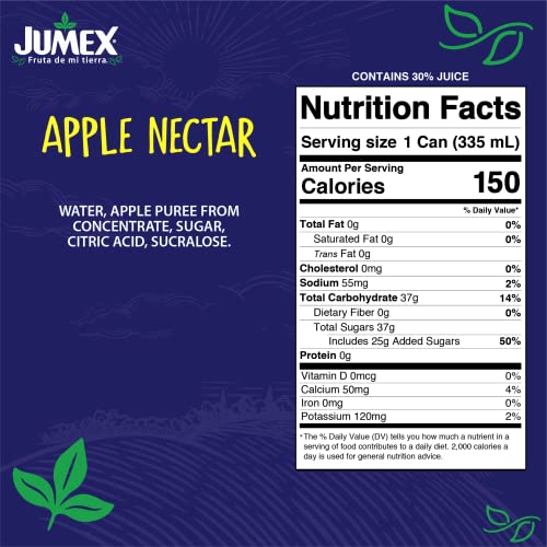 Jumex Apple Nectar | Recyclable Can With Non-Bpa Lining | 11.3 Fl Oz (Pack Of 24)
