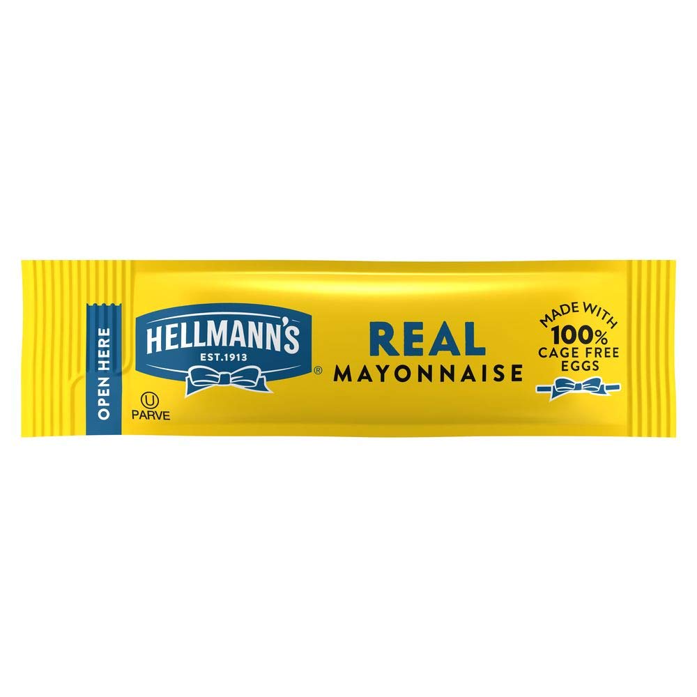 Hellmann s Real Mayonnaise Stick Packets Easy Open, Condiment for Sandwiches, Salads, Mayo Made with 100% Cage Free Eggs, Glute