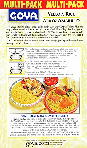 Goya Foods Yellow Rice Mix Multipack, 3-7 Ounce Packs (Pack Of 8)