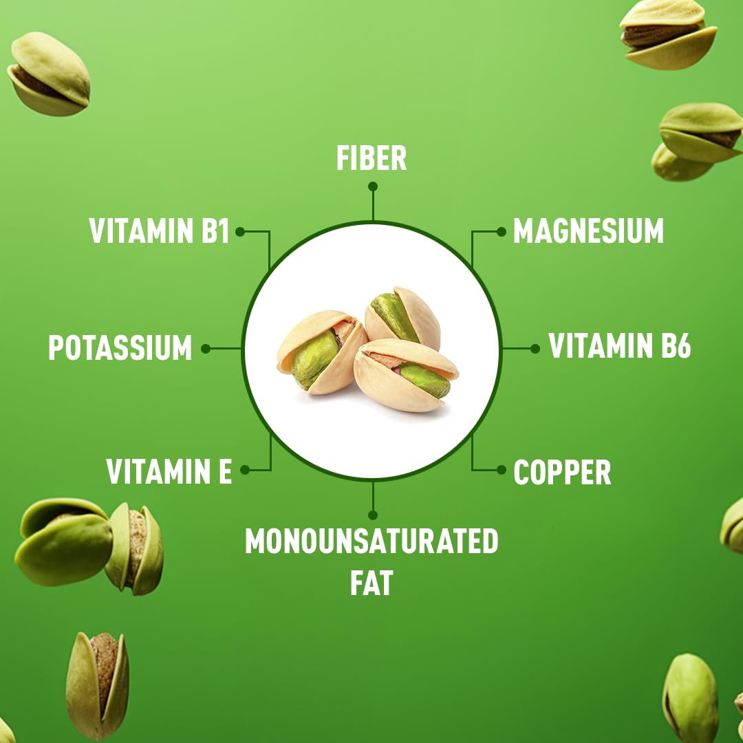 MMMM California Dry Roasted & Salted Extra Large In-Shell Pistachios, 1 Pound, Gluten-Free, Non-GMO, Vegan Snack