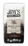 Jims Organic Coffee Sweet Love Blend Ground Dark Roast 11 oz Bag Certified Organic Ethically Traded Shade Grown Coffee