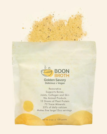 Boon Broth - Savory Plant-Based Soup Powder with 72 Trace Minerals - Supports Bones, Joints, & Skin - High-Calcium Vegan Broth f