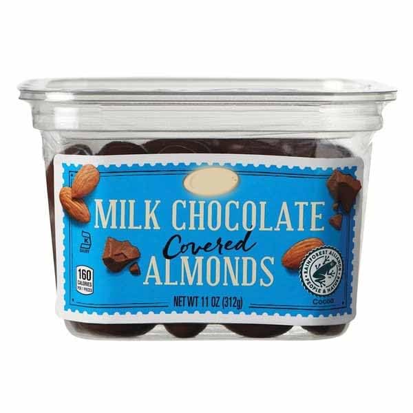 Milk Chocolate Covered Almonds, 10 oz, Fair Europeon Germany Trade Cocoa, Smooth Creamy, Gift Snack Treat for Family Friends by