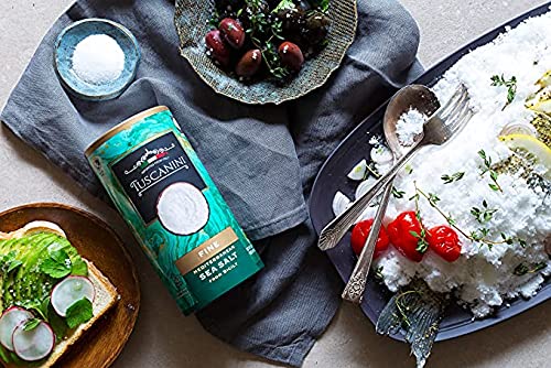 Tuscanini Premium Italian Fine Sea Salt, 16Oz Tube (2 Pack) | Authentic Mediterranean Sea Salt From Sicily