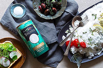 Tuscanini Premium Italian Fine Sea Salt, 16Oz Tube (2 Pack) | Authentic Mediterranean Sea Salt From Sicily