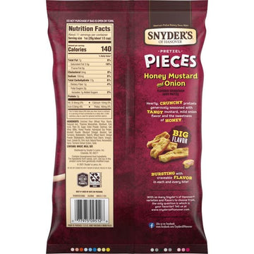 Snyder's of Hanover Flavored Pretzel Pieces, Choice of 4 Flavors- 11.25 oz. Bags (Honey Mustard & Onion, 3 Bags)
